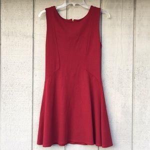 S/M Anthropologie Red Sleeveless Mini Dress